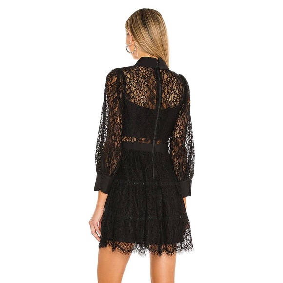 Alice + Olivia Black Lace Dress - Picture 2 of 5